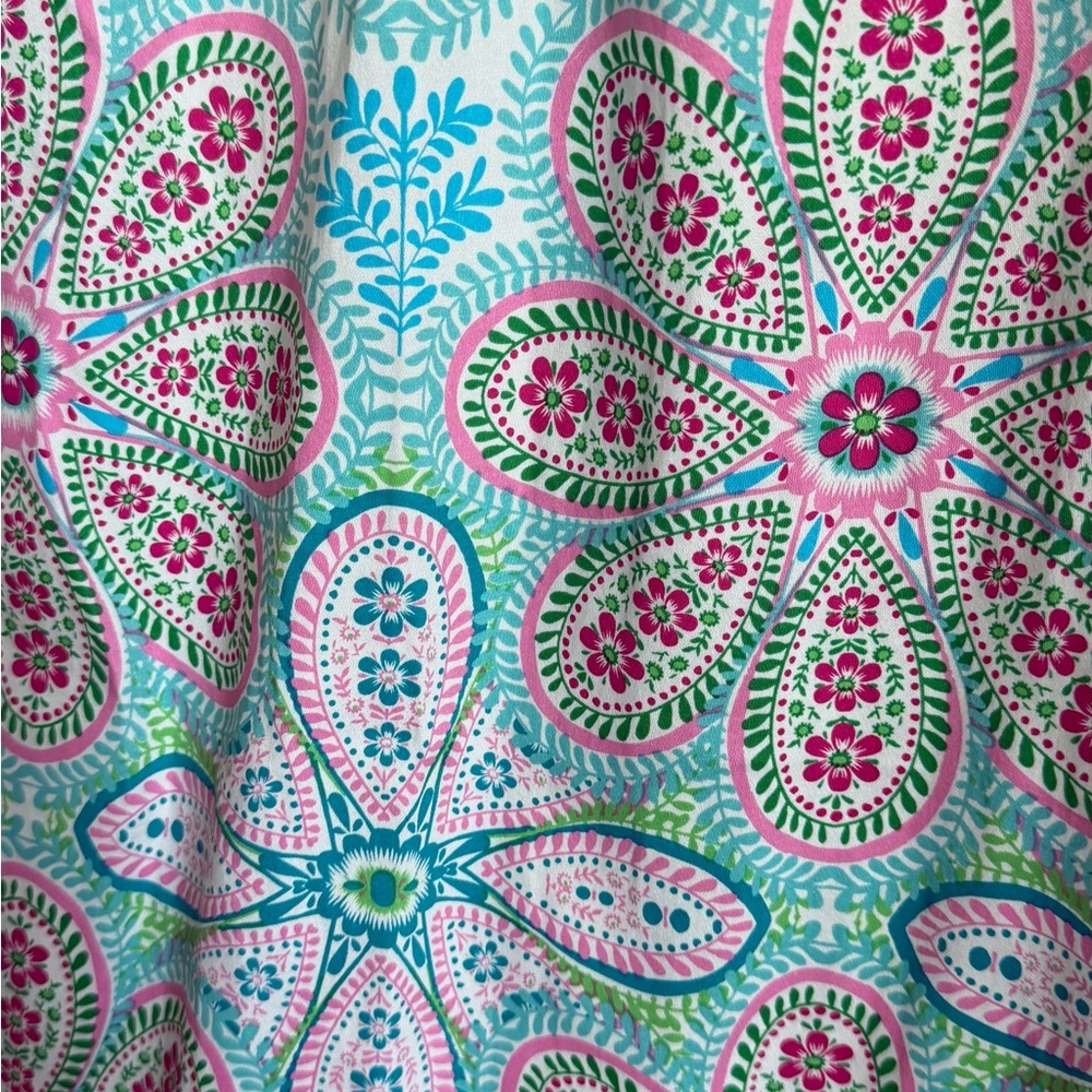 London Times Sleeveless Floral Midi Dress | Resort / Preppy Summer midi dress - Picture 6 of 10